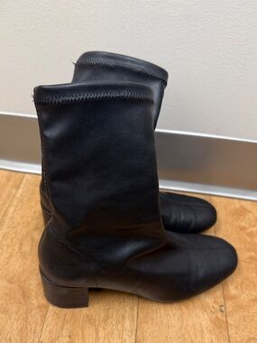 Zara Black Women's Mid-Calf Stretch Sock Boot Boots Size 6